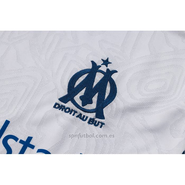 Chandal del Olympique Marsella Manga Corta 2024-2025 Blanco - Pantalon Corto